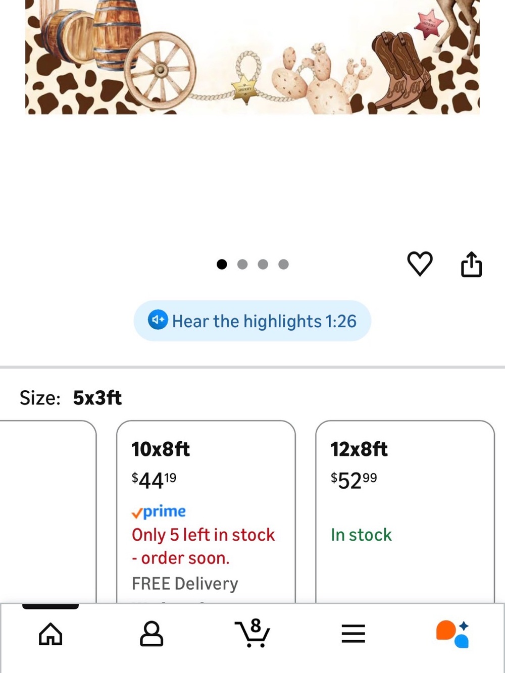 Huge Western Cowboy Backdrop Banner in Brown and Cream